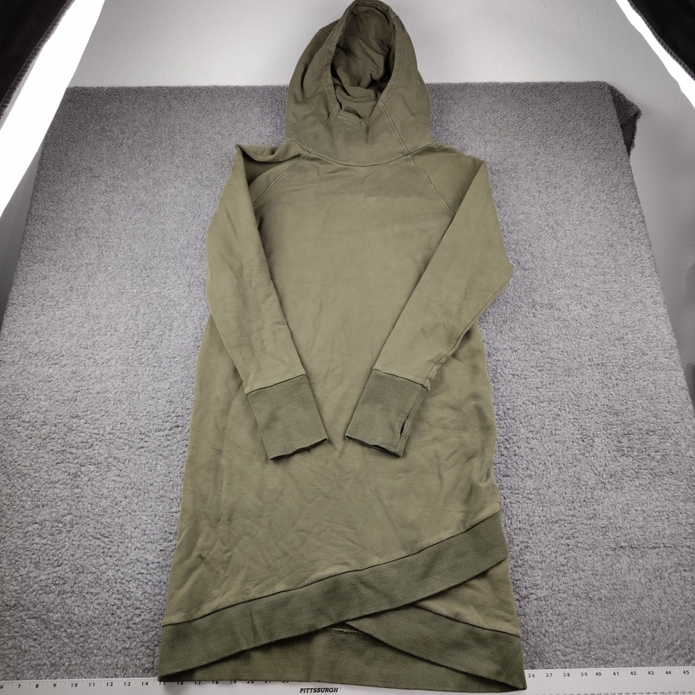 Marcella Sweatshirt Dress Womens XL Green Minimalist Cozy Quiet Luxury
